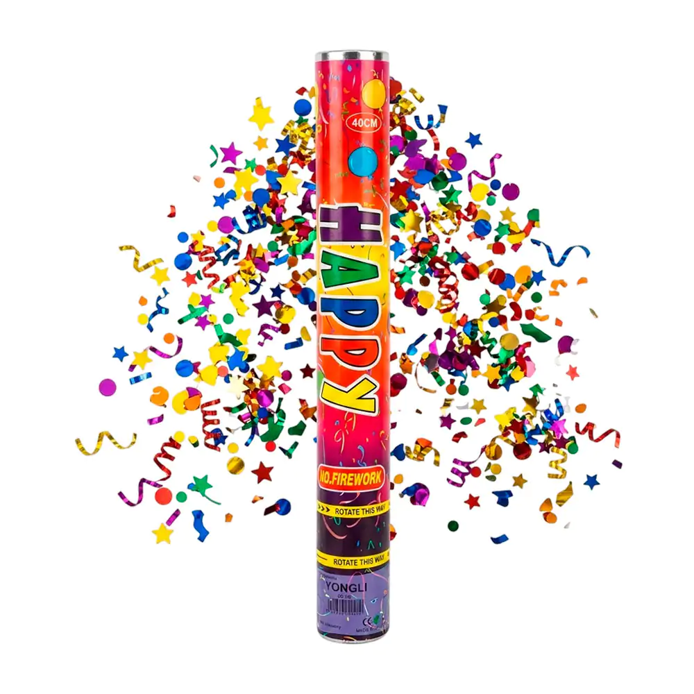 1pza Cañon bazuca lanza confeti de 38-40cm aprox / happy spray cannon…