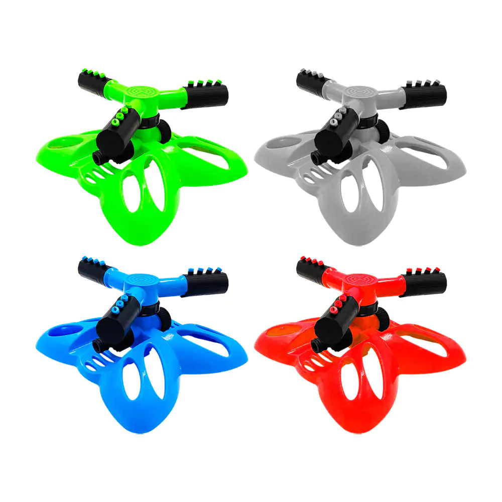 Aspersor / rociador trigeminal para riego rotación automática