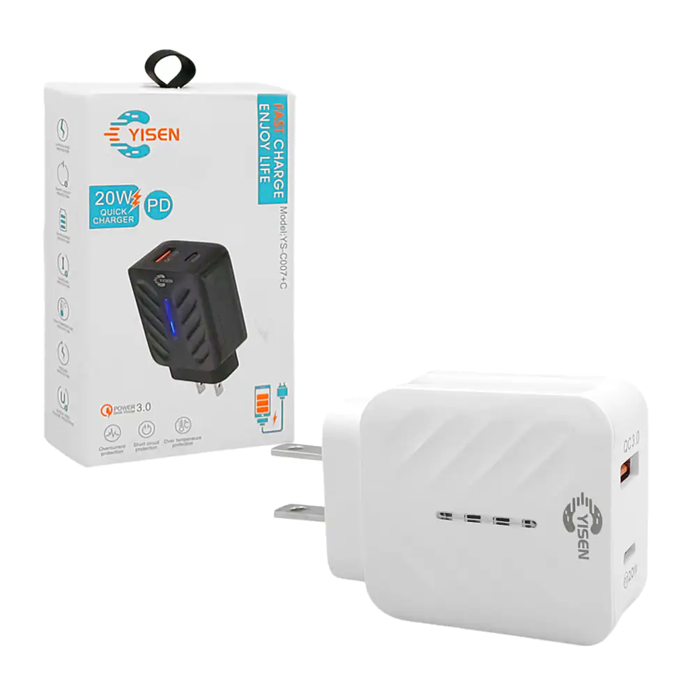 Cubo cargador de carga rápida, 20w con entrada tipo usb y tipo c con …