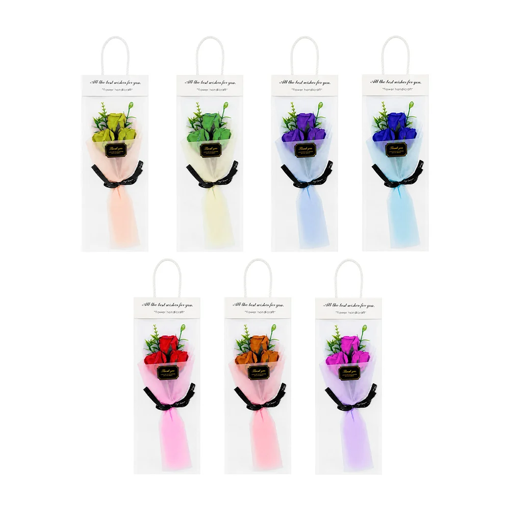 Ramo de 3 rosas flores artificiales con listón just for you, variedad…