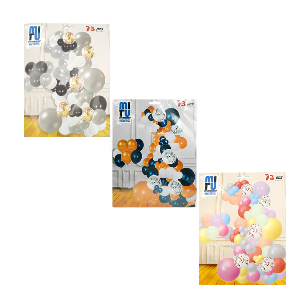 Kit decorativo para fiesta de 73 piezas con globos, variedad de color…