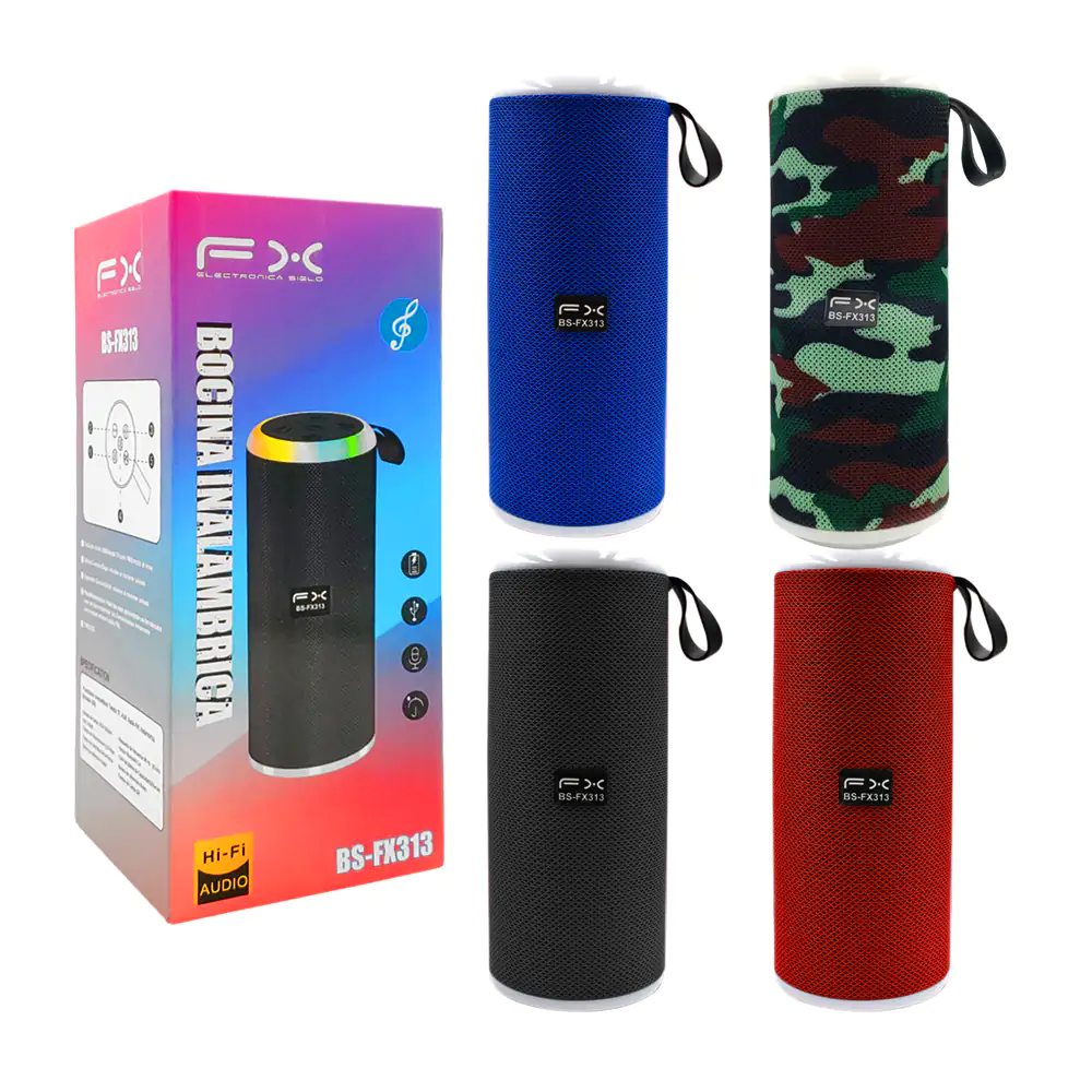 Bocina cilindrica bluetooth fx con puerto usb-tf, radio fm, variedad …