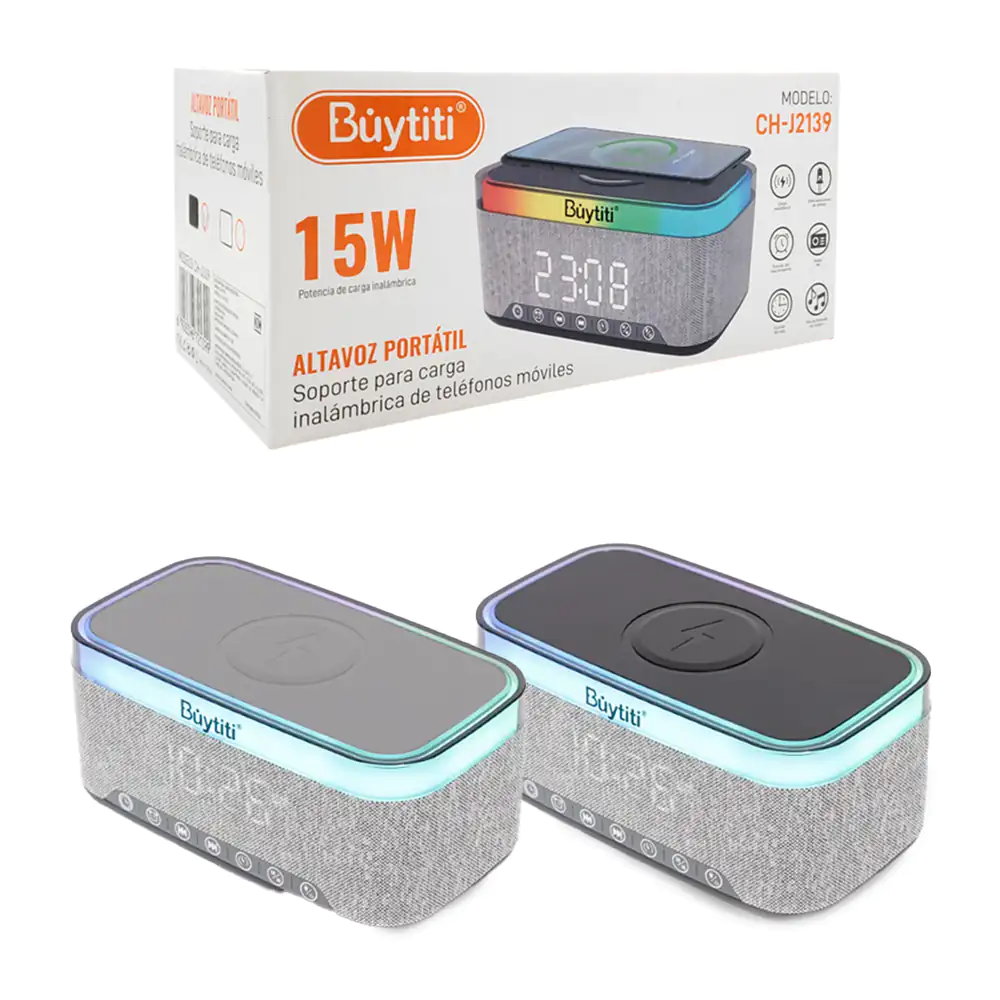 Bocina inalámbrica bluetooth buytiti con base de carga para teléfono …
