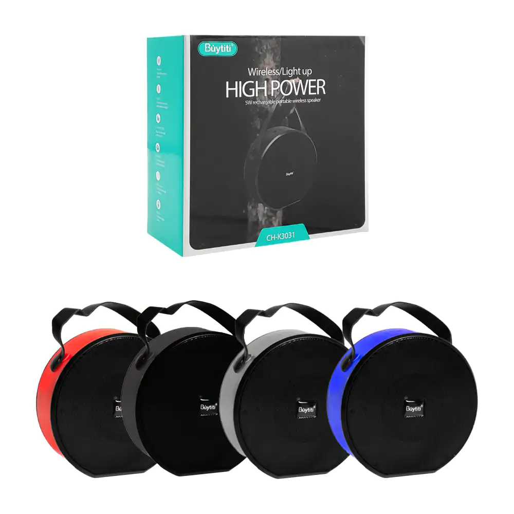 Bocina inalámbrica bluetooth circular buytiti con agarradera variedad…