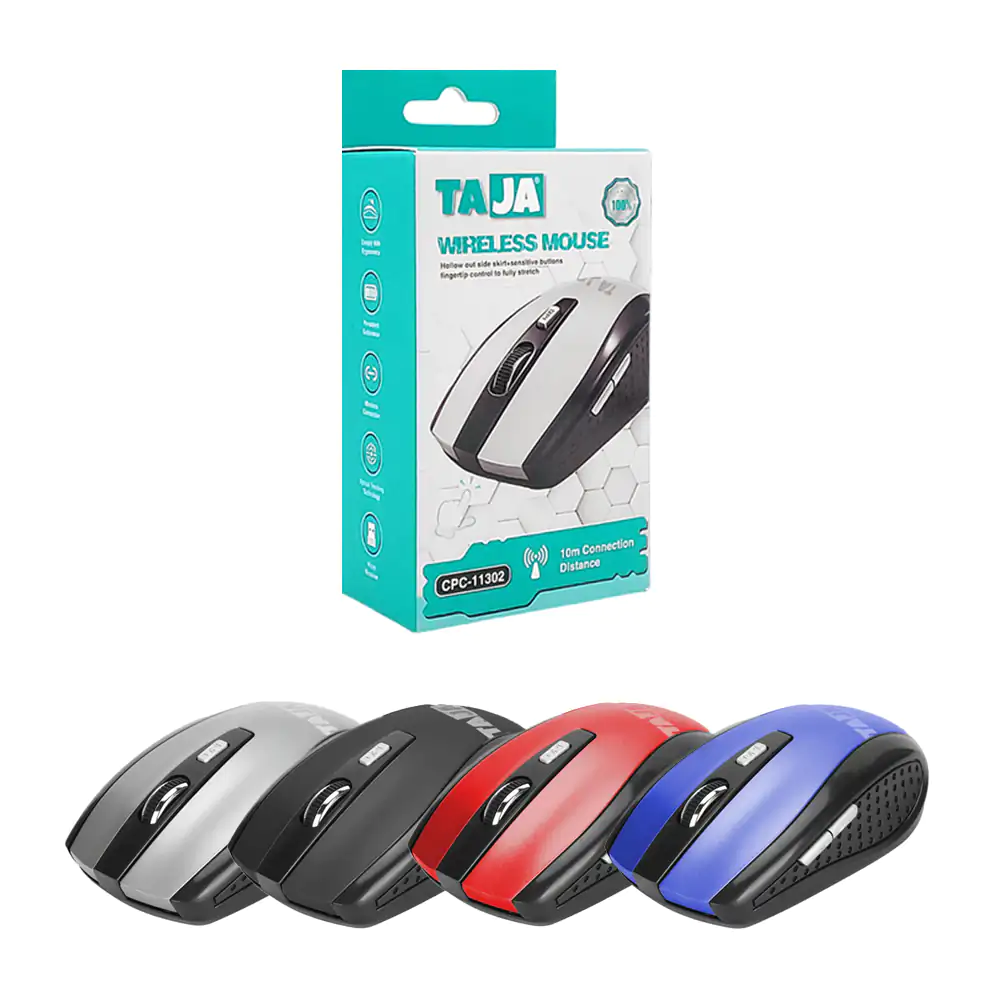 Mouse inalámbrico con diseño ergonómico, largo alcance, variedad de c…