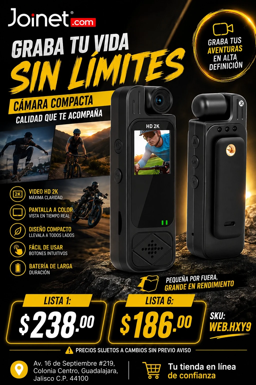 Graba tu vida sin límites!