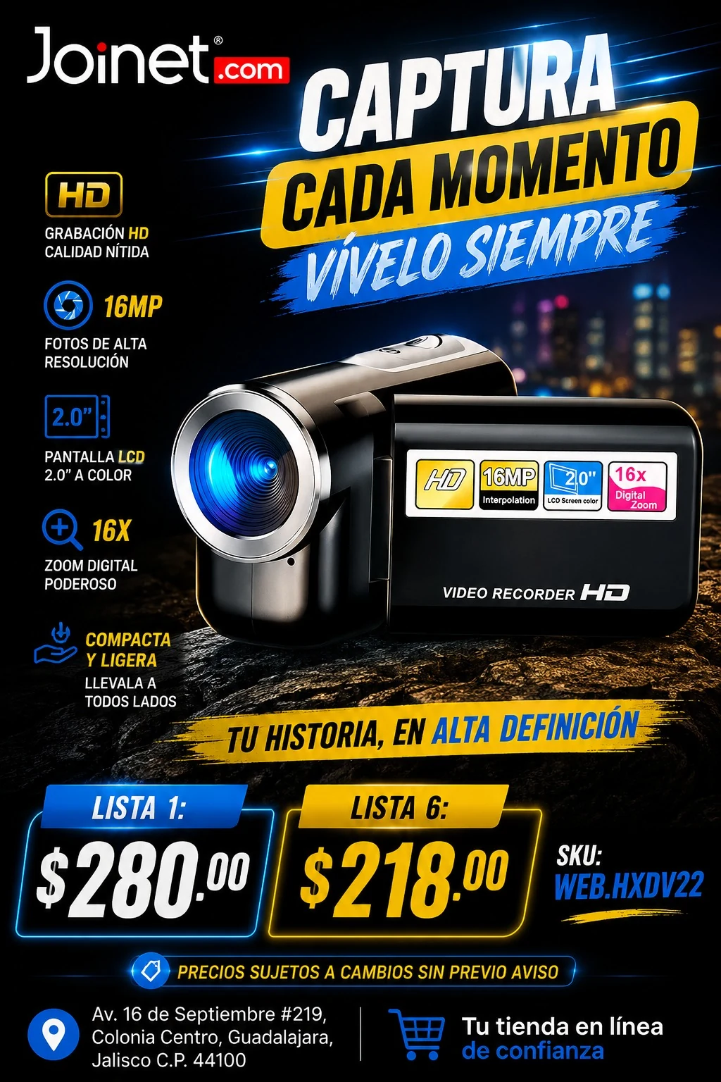 Captura cada momento en HD!