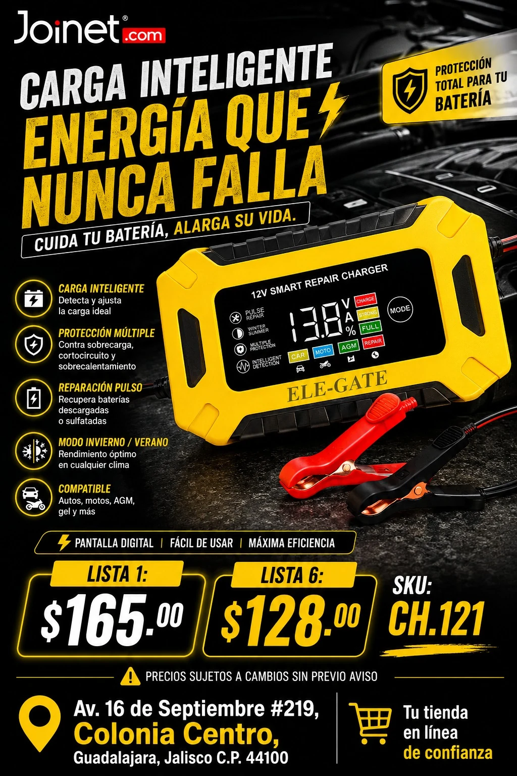 Carga inteligente para tu auto!