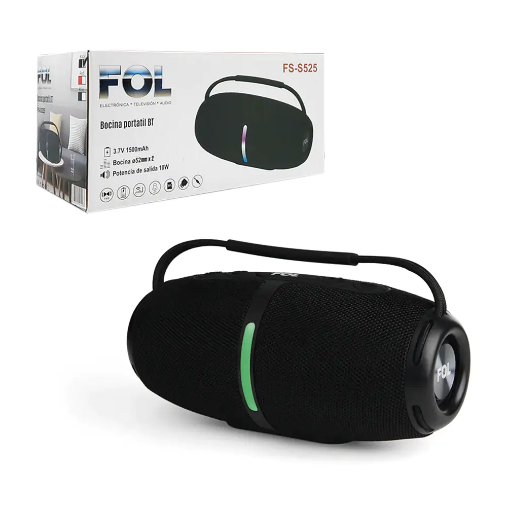 Bocina cilindriaca con sonido envolvente 360 y luz rgb, variedad de c…