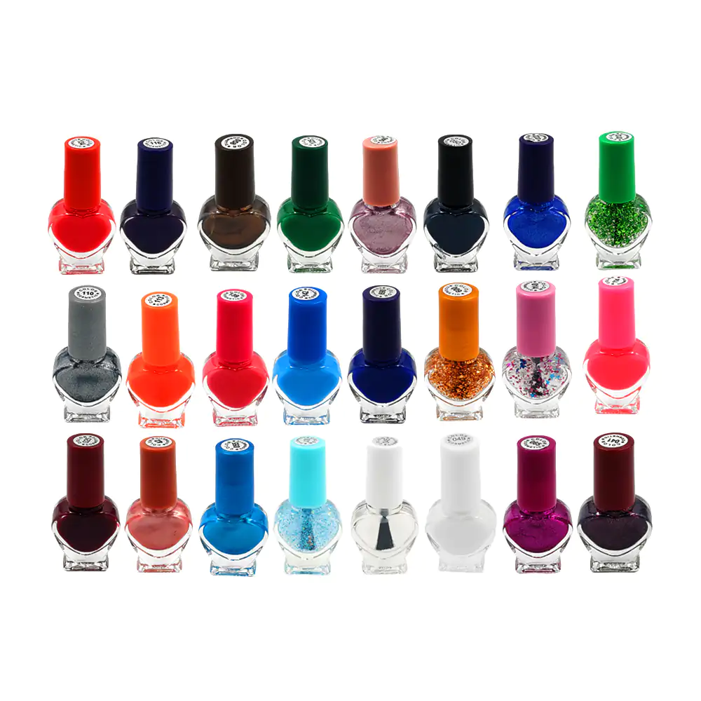 1pz esmalte de uñas en forma de corazón, variedad de tonos y terminad…