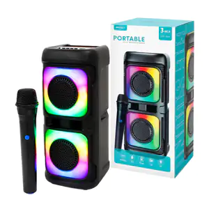 Bocina inalámbrica bluetooth great nice 3x2 pulgadas con luz rgb y mi…
