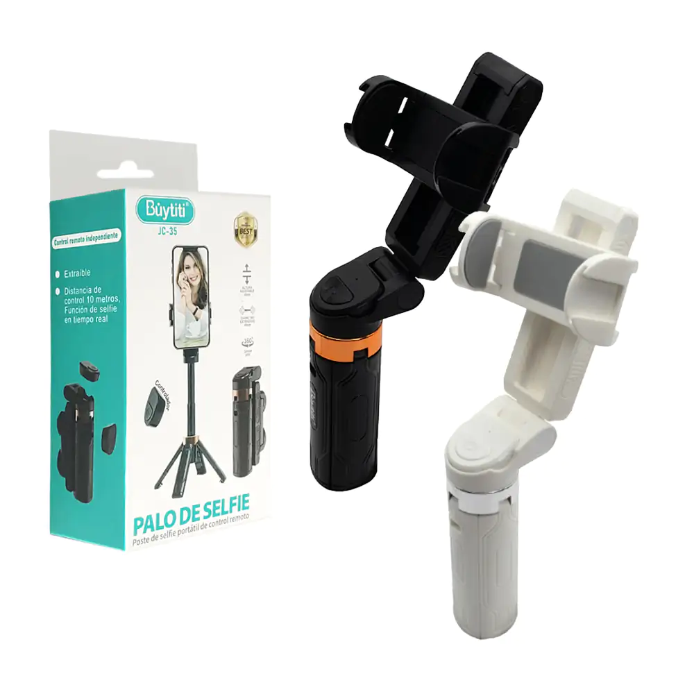 Selfie stick extensible buytiti con control bluetooth y rotación 360,…