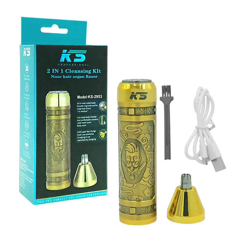 Depiladora facial ks recargable con 2 cabezales intercambiables y dis…
