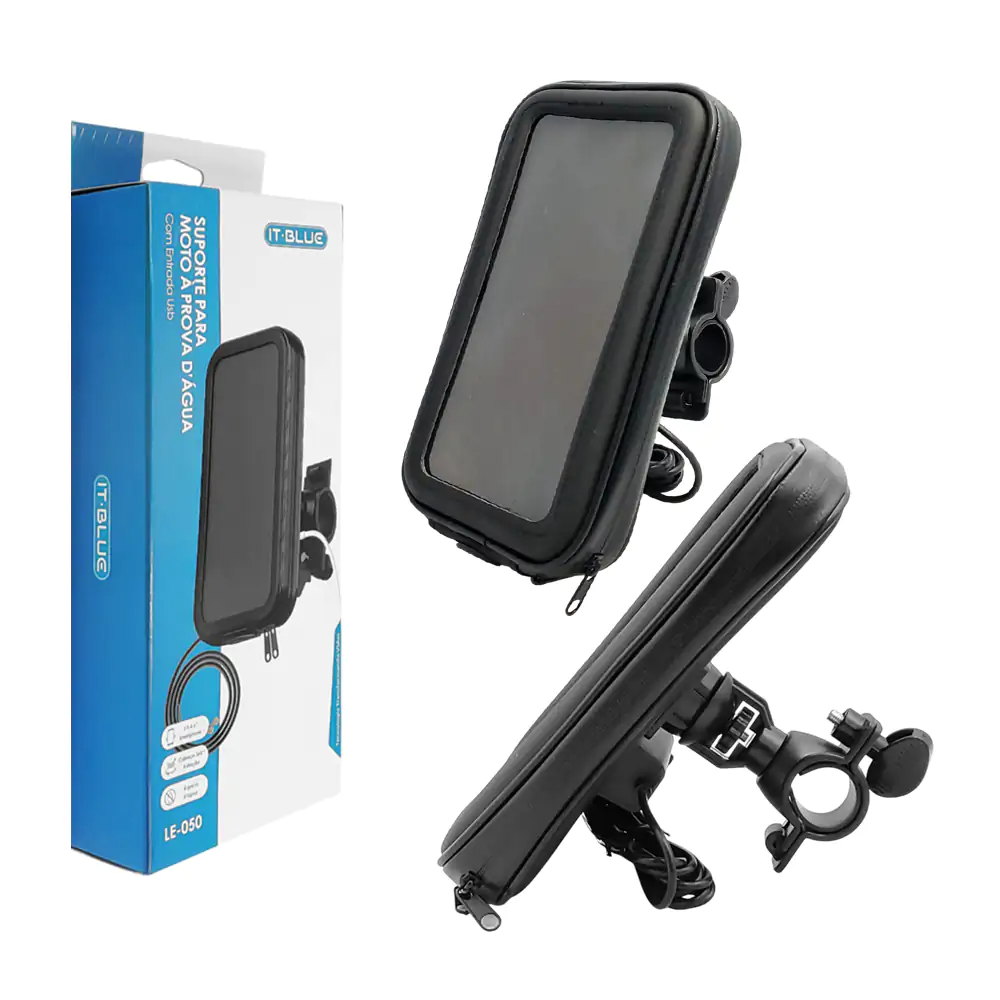 Soporte / funda para celular a prueba de agua ajustable a manubrio y …