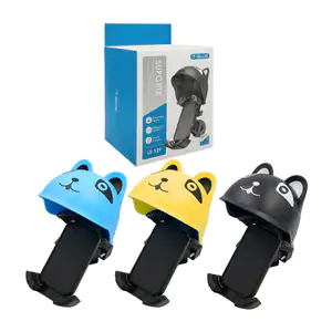Soporte para celular adaptable a manubrio con casco en forma de gato,…