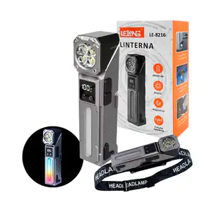 Lámpara tipo linterna recargable con iluminación ajustable y barra de…