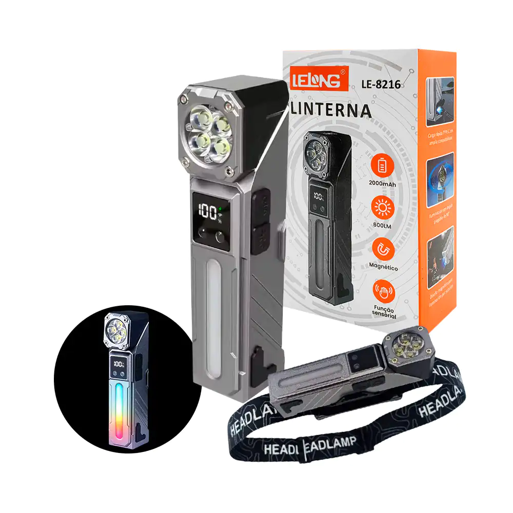 Lámpara tipo linterna recargable con iluminación ajustable y barra de…