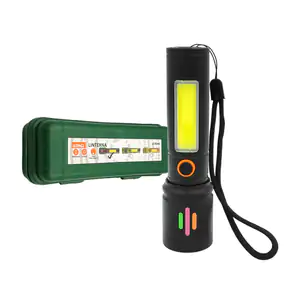 Lámpara linterna lelong con foto telescópico, recargable con 500 lúme…