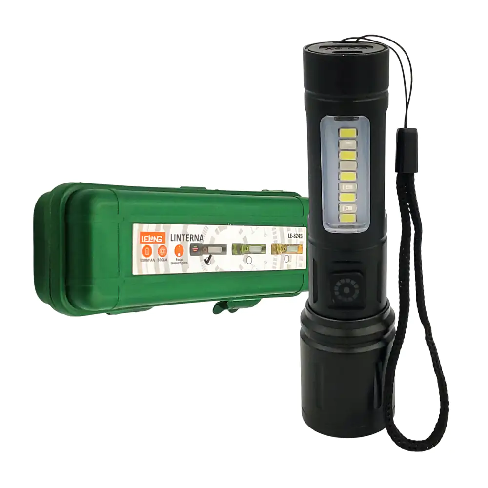 Lámpara linterna recargable, 500 lúmenes, foco telescopico, variedad …
