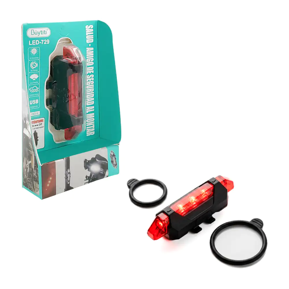 Lámpara de seguridad resistente al agua para bicicleta con 4 modos de…