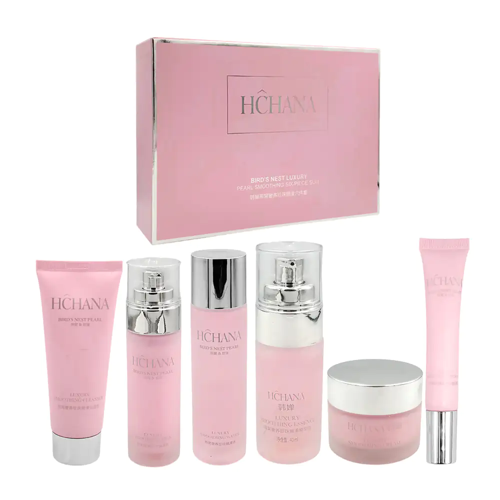 Kit de skincare hchana bird’s nest pearl luxury con 6 productos / lu9…