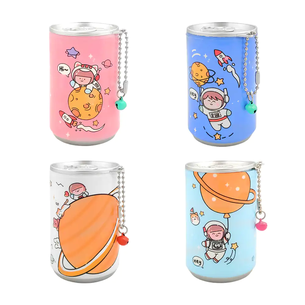 Mini lata con 30 toallitas húmedas, estampado astronauta kawaii + cas…