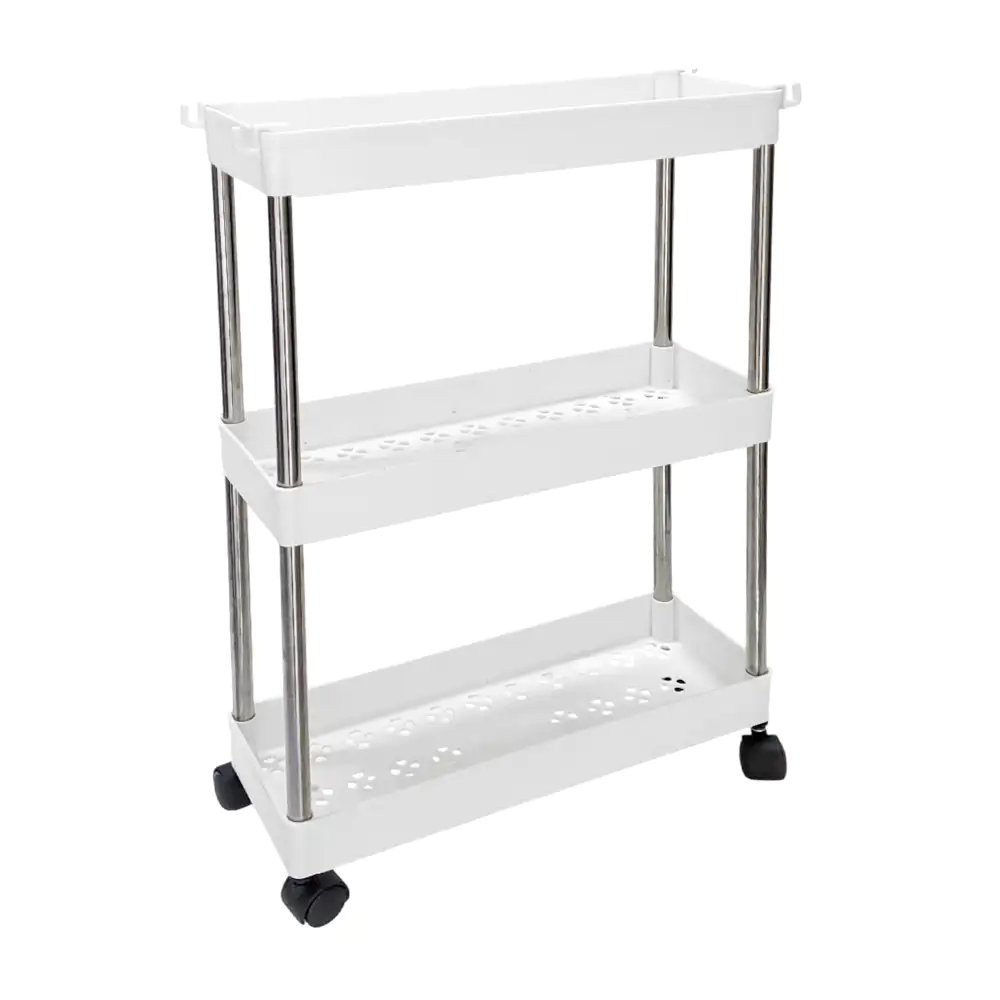 Estante organizador móvil para cocina de 3 niveles con accesorios, 37…
