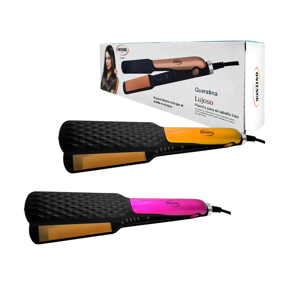 Plancha para el cabello ontenck con 4 niveles de temperaturas, varios…
