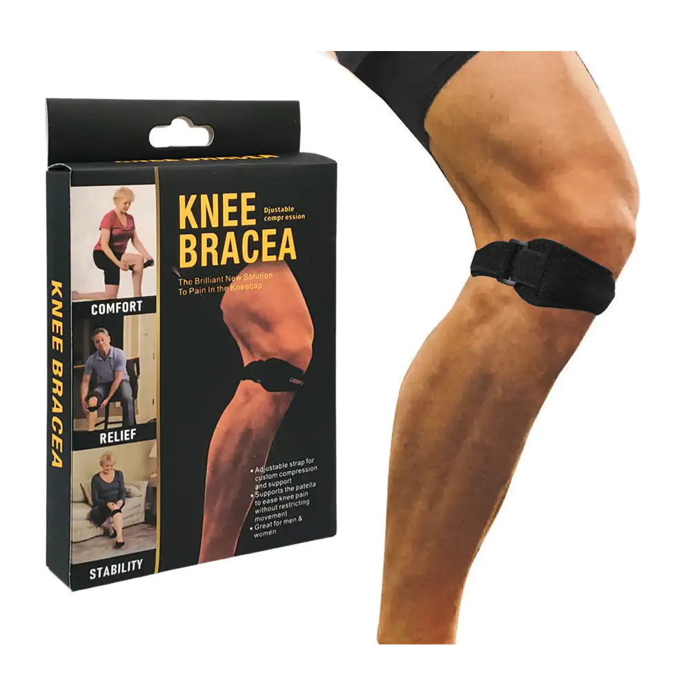 Rodillera elástica con velcro para ajustar compresión y soporte / p-1…