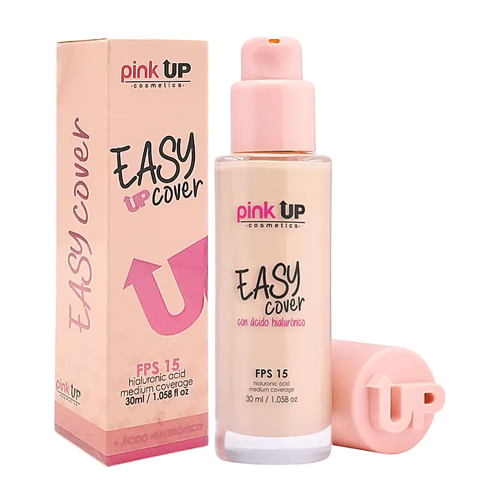 Base de maquillaje pink up con fps 15, cobertura media, tono 300, 30g…