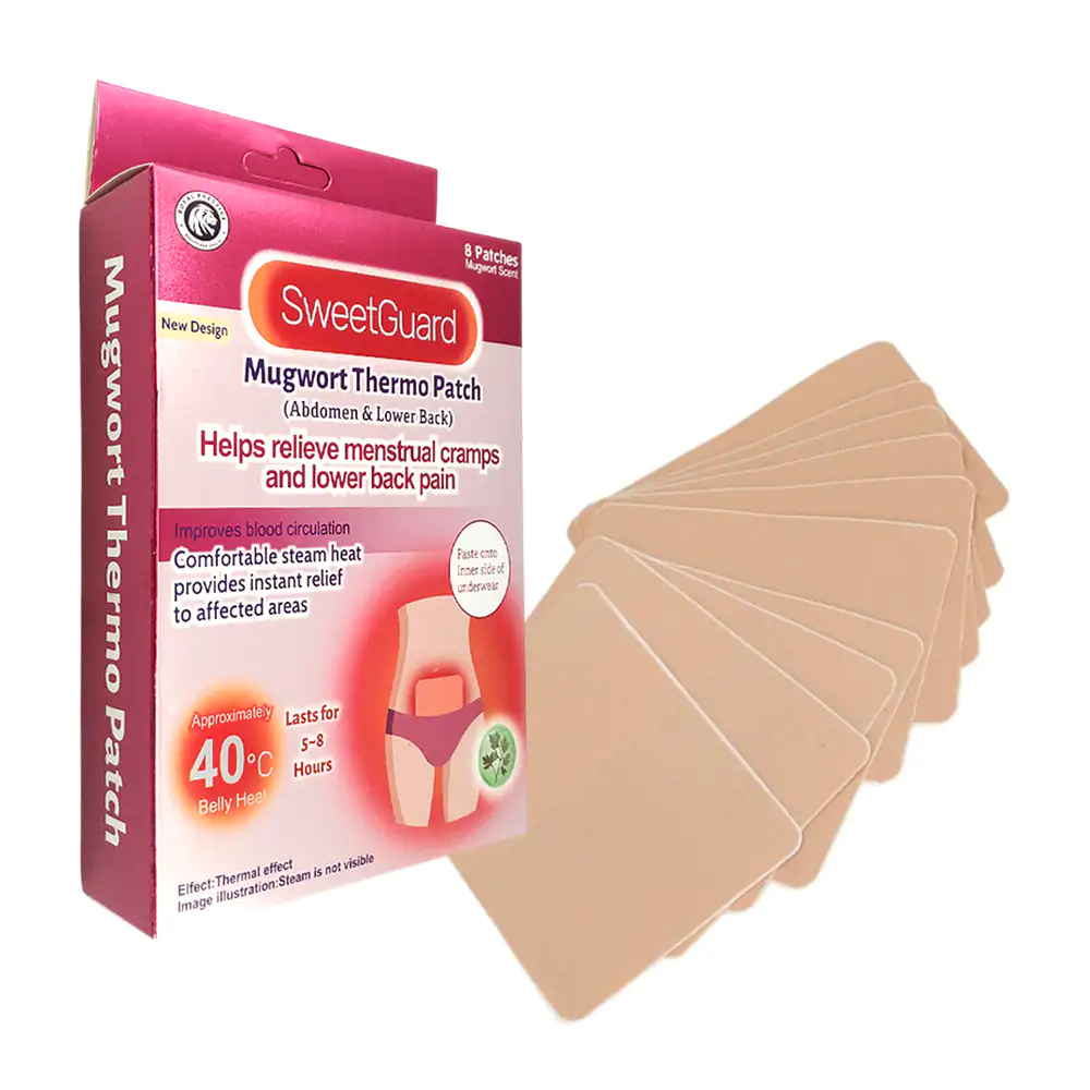 Paquete con 8 parches calientes para el dolor abdominal y cólicos / r…