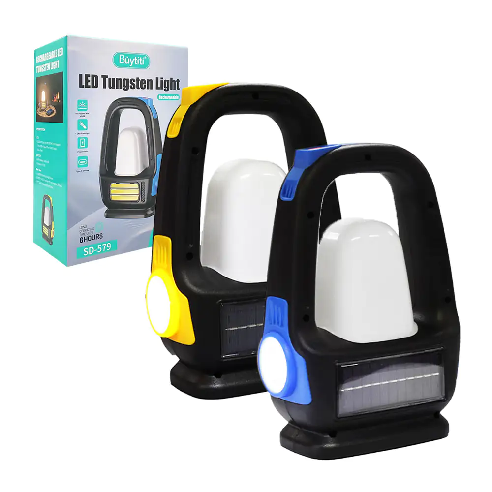 Lámpara tipo linterna solar buytiti con 3 modos de iluminación carga …
