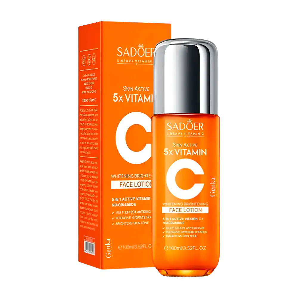 Loción facial hidratante sadoer de 100ml con vitamina c + niacinamida…