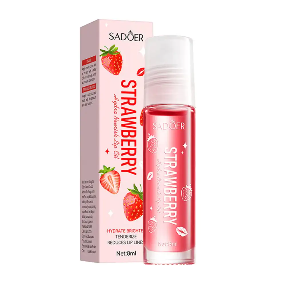 Lip gloss sadoer hidratante con extracto y aroma a fresa, 8ml