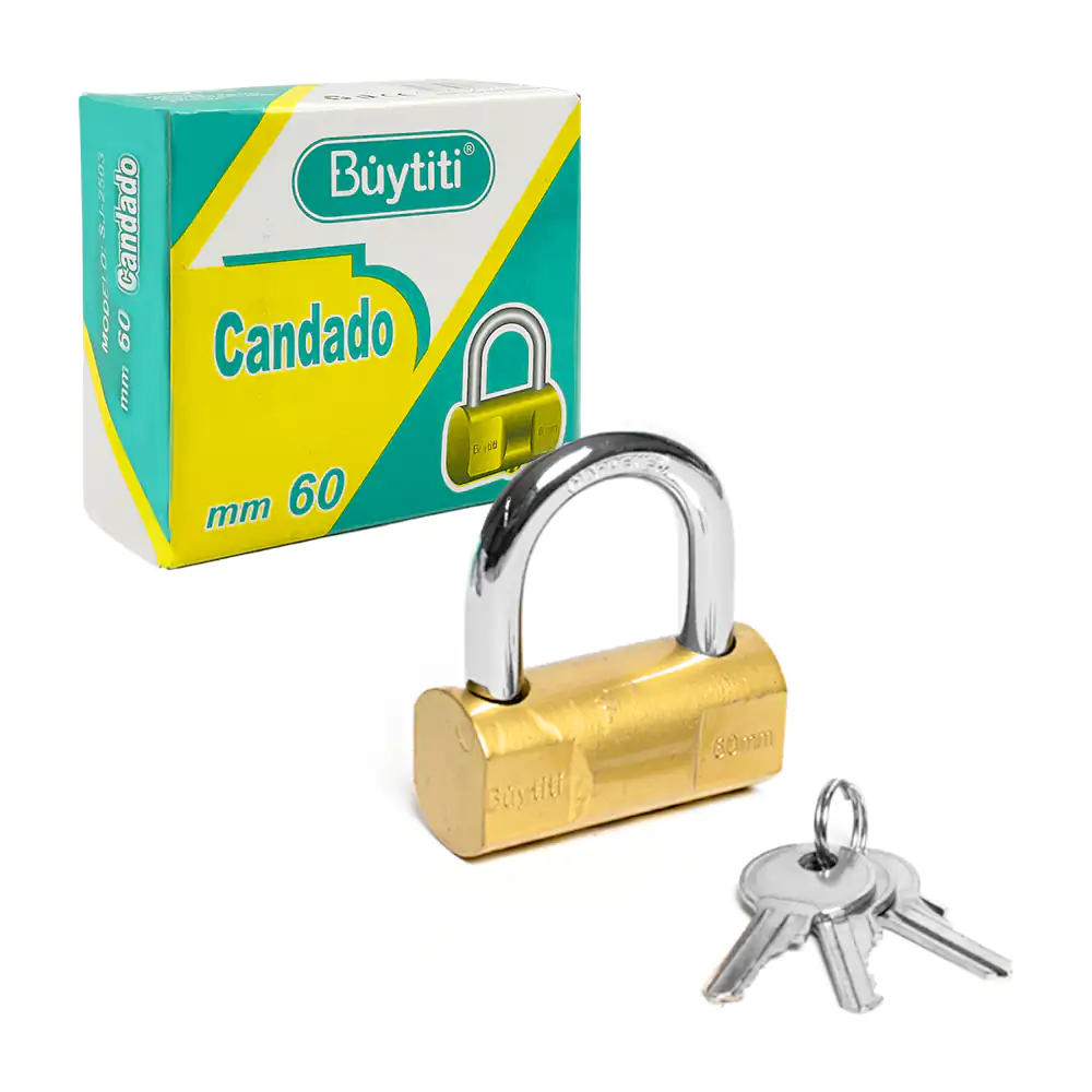 Candado buytiti de gancho corto tipo u de 60mm y juego de 3 llaves de…