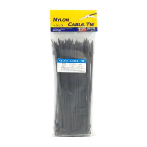 Paquete con 100 cinchos negros de 3.6x200mm / nylon cable tie