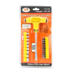 Set de 24 piezas con desarmador tipo cruz con puntas y dados intercam…