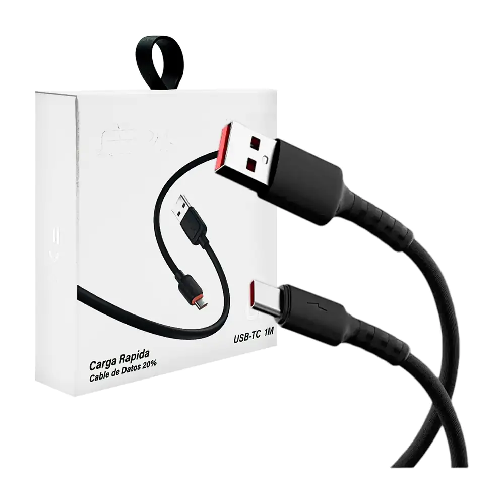 Cable usb a tipo c fx de 1m con carga rápida, 6a / wir-uc17