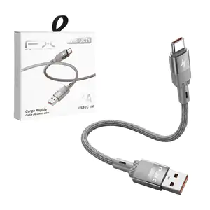 Cable fx usb a tipo c de 1m, refuerzo metálico + recubrimiento de mal…
