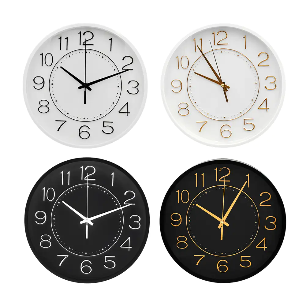 Reloj analógico para pared con diseño moderno y detalles de mini estr…