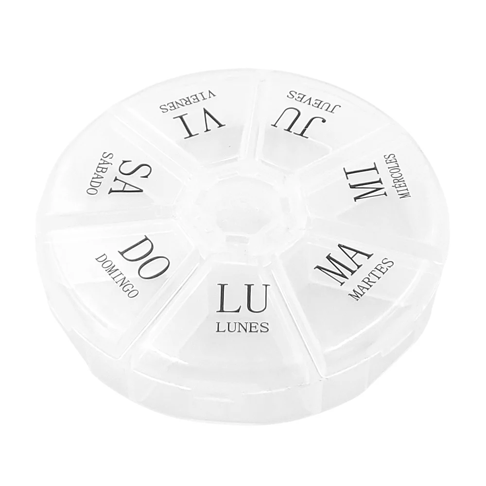 Estuche / pastillero con 7 compartimentos de días semanales y diseño …