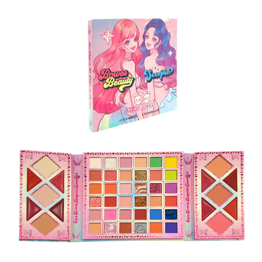 Paleta del zodiaco mifasolar con 48 tonos de sombras y estampado kawa…