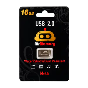 Mini memoria usb 2.0 mrmemory metálica de 16gb de alta resistencia / …