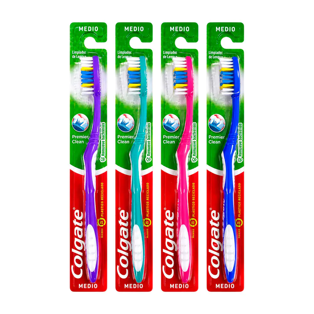1pz cepillo de dientes colgate para adultos, cerdas medias, variedad …