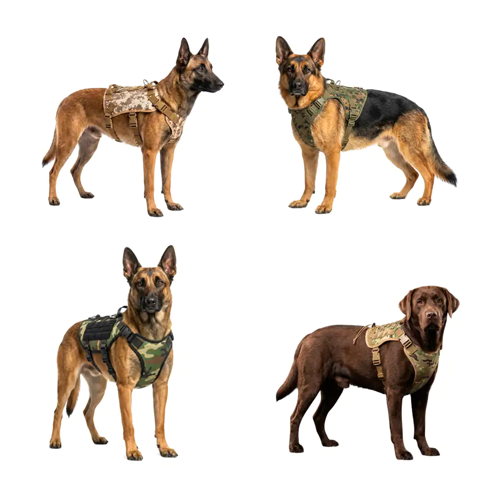 Pechera ajustable y acolchada para mascota talla m con estampado táct…