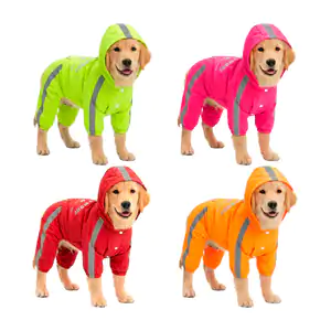 Chamarra impermeable para mascota en talla xxl con líneas antirreflej…