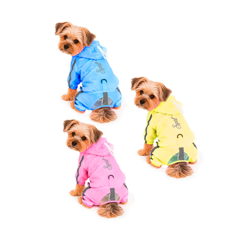 Chamarra impermeable en talla s para mascota con botitas y visera pro…