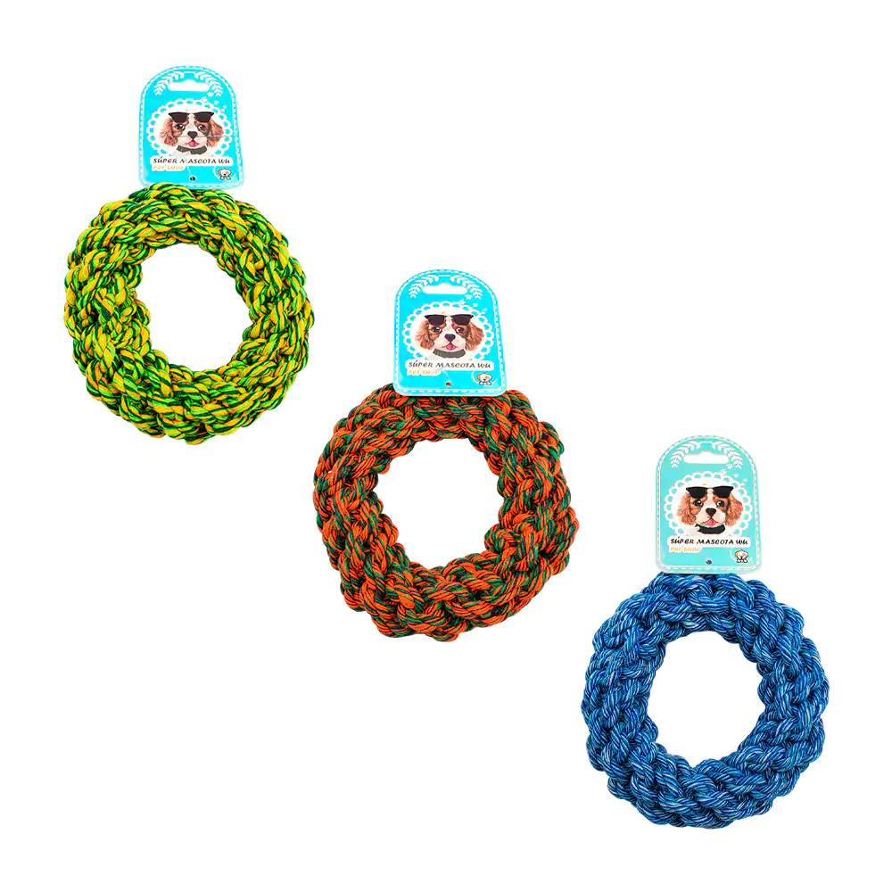 Mordedera redonda de cuerda trenzada resistente para mascota, 13cm / …