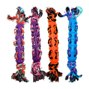 Juguete interactivo para mascota con cuerda trenzada y mordedera de s…