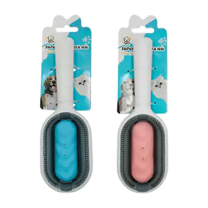 Cepillo para mascota con cerdas de plástico, diseño ergonómico + tanq…